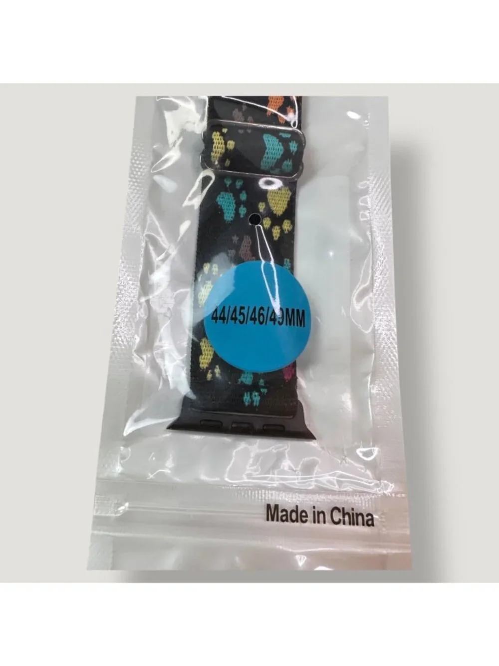 Colorful Woven Paw Print Watch Band For 44/45/46/49MM Apple Watch, NIB